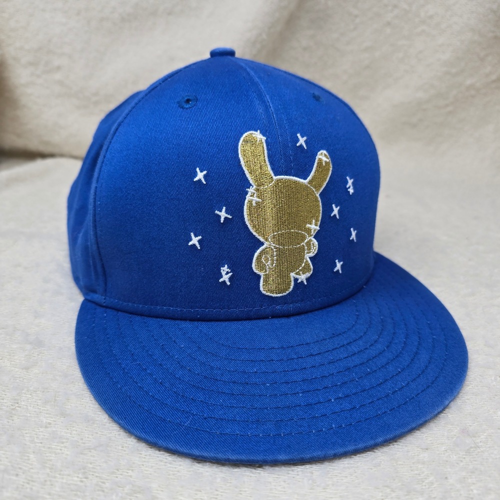 Kidrobot Mens 7 5/8 Fitted Hat Blue Gold Dunny New Era 59FIFTY Cap